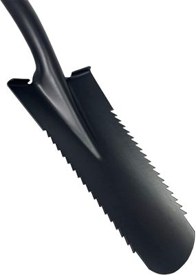 Image showing  Drain Spade Teeth Shovel (6 Pack) Long Handle Spade with D Handle Grip Durable Handle with a Thick Metal Blade