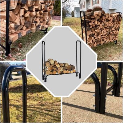 Image showing 5 th Ashman Indoor/Outdoor Firewood Log Rack, 16 lb., 48 in. x 13.5 in.