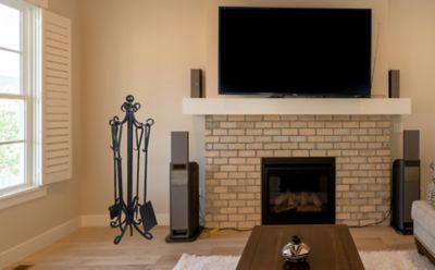 Image showing 5 th Ashman Strong Cast-Iron Fireplace Toolset with Tong, Shovel, Base, Poker, Brush and Stand, 5 pc.