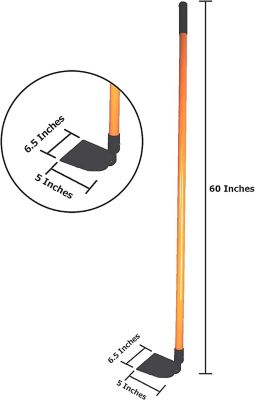Image showing 5 th Ashman Garden Hoe, Sturdy Hand Tiller Heavy-Duty Blade for Digging, Loosening Soil