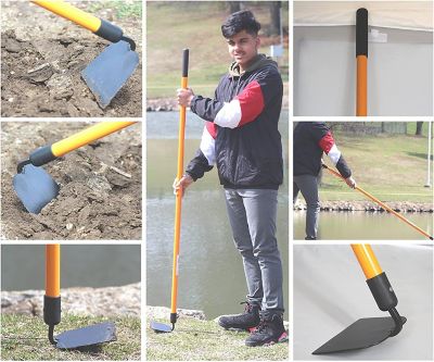 Image showing  Garden Hoes, Sturdy Hand Tiller Heavy-Duty Blade for Digging, Loosening Soil, 6-Pack