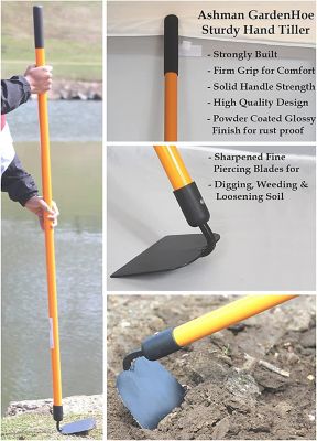 Image showing 5 th Ashman Garden Hoes, Sturdy Hand Tiller Heavy-Duty Blade for Digging, Loosening Soil, 6-Pack