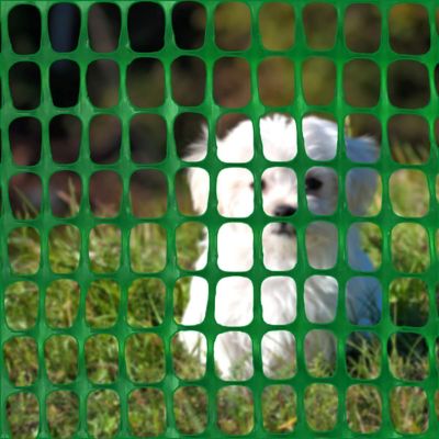 Image showing 5 th Ashman 200 ft. x 4 ft. Plastic Mesh Fence, Construction Barrier Netting, Garden Fencing, Fences Wrap, Green, 1 Roll