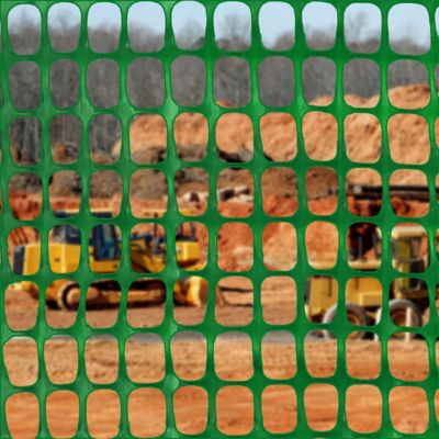 Image showing 6 th Ashman 200 ft. x 4 ft. Plastic Mesh Fence, Construction Barrier Netting, Garden Fencing, Fences Wrap, Green, 1 Roll