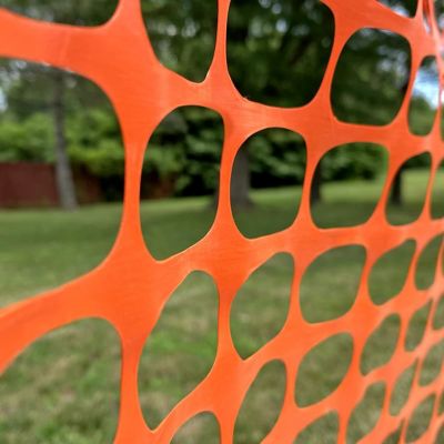 Image showing 8 th Ashman 200 ft. x 4 ft. Plastic Mesh Fence, Construction Barrier Netting, Garden Fencing, Fences Wrap, Orange, 1 Roll