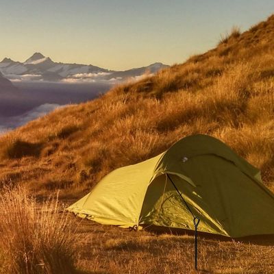 Image showing  15 in. Black Ground Anchors, 10mm Thick, 65 ft of Rope, 16-Pack