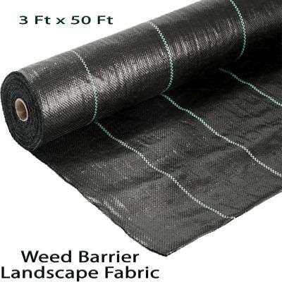 Image showing  Landscape Fabric Weed Blocking Mat, 3 ft. x 50 ft., Heavy-Duty Weed Barrier Protection