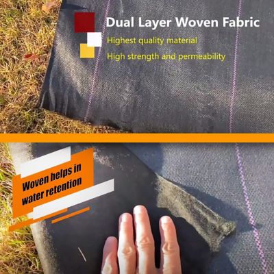 Image showing  Landscape Fabric Weed Blocking Mat, 3 ft. x 50 ft., Heavy-Duty Weed Barrier Protection