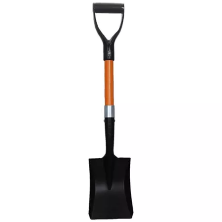 Ashman Mini Square Shovel (1 Pack) with D-Cup Square Handle Shovel Heavy Duty Construction and Material Shovels & Digging Tools