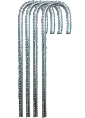 Ashman Rebar Stake Anchor 12 Inches Long (4 Pack), Rust-Resistant and Made of Solid Premium Galvanized/zinc-Coated Metal