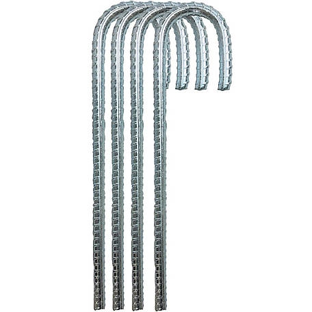 Ashman Rebar Stake Anchor 12 Inches Long (4 Pack), Rust-Resistant and Made of Solid Premium Galvanized/zinc-Coated Metal