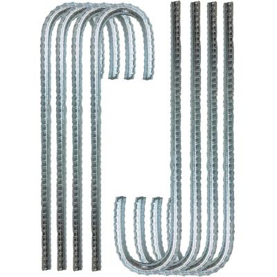 Ashman 12 in. Rust-Resistant Rebar Stake Anchors, Solid Premium Galvanized/Zinc-Coated Metal, 8-Pack