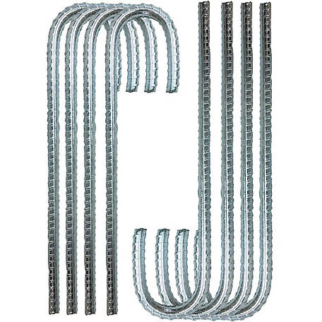 Ashman Rebar Stake Anchor 12 Inches Long (8 Pack), Rust-Resistant and Made of Solid Premium Galvanized/zinc-Coated Metal