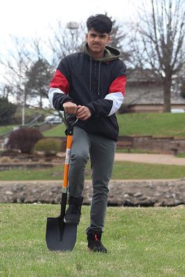 Image showing  Round Shovel (2 Pack) D Handle Grip with Long Shaft with a Durable Handle, Multi Utility Shovel Heavy Duty Blade