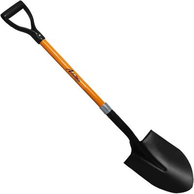 Image showing 5 th Ashman Round Shovel (6 Pack) D Handle Grip with Long Shaft with a Durable Handle, Multi Utility Shovel Heavy Duty Blade.