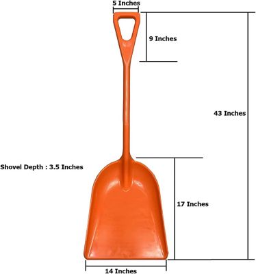 Image showing  Plastic Snow Shovel, Made of High-Quality Hard Plastic, Durable Handle, 6-Pack