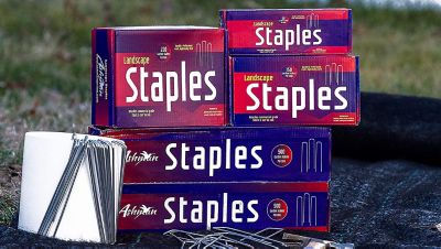 Image showing  6 in. 11-Gauge Galvanized Sod Staples Garden Stakes, Rust Resistant for Anchoring Landscaping Staples, 150 ct.