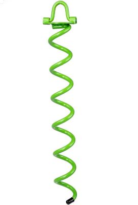 Ashman 16 in. Spiral Ground Anchor, Green, Ideal for Securing Animals, Tents, Canopies, Sheds, Swing Sets