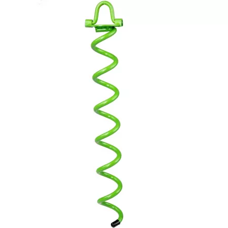 Ashman 16 in Spiral Ground Anchor Green Ideal for Securing Pets Tents Awnings Sheds and Swing Sets Plant Stakes