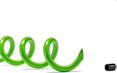 Image showing  16 in. Spiral Ground Anchors, Green, Ideal for Securing Animals, Tents, Canopies, Sheds, Swing Sets, 4-Pack