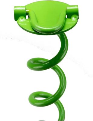Image showing  16 in. Spiral Ground Anchors, Green, Ideal for Securing Animals, Tents, Canopies, Sheds, Swing Sets, 6-Pack