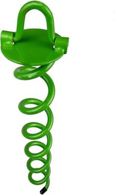 Image showing 8 th Ashman 16 in. Spiral Ground Anchors, Green, Ideal for Securing Animals, Tents, Canopies, Sheds, Swing Sets, 6-Pack