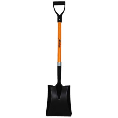 Ashman Square Shovel, D-Handle Grip with Long Shaft with a Durable Handle, Multi Utility Shovel, Heavy-Duty Blade