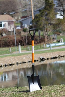 Image showing  Square Shovel (1 Pack) D Handle Grip with Long Shaft with a Durable Handle, Multi Utility Shovel Heavy Duty Blade