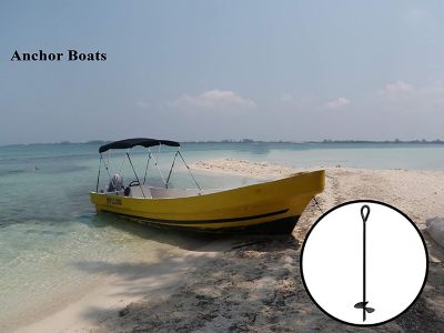 Image showing 5 th Ashman Ground Anchor 30 in. Heavy Duty, Galvanized Anchor Ideal for Securing Animals, Tents, and Swing Sets (1 Pack)