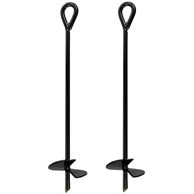 Ashman Ground Anchor 30 in. Heavy Duty, Galvanized Anchor Ideal for Securing Animals, Tents, and Swing Sets (2 Pack)