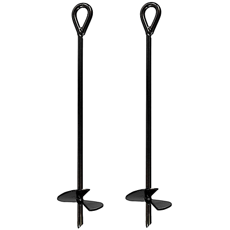 Ashman Ground Anchor 30 in. Heavy Duty, Galvanized Anchor Ideal for Securing Animals, Tents, and Swing Sets (2 Pack)