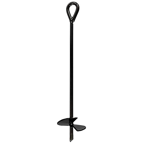 Ashman Heavy-Duty Ground Anchor 40-Inch in Length and 10MM Thick in Diameter, Ideal for Securing Animals, Tents, 1 Pack