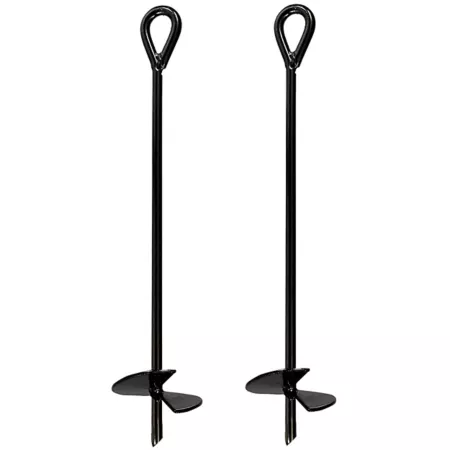 Ashman 40" Heavy Duty Ground Anchors 10mm Diameter Ideal for Securing Pets and Tents 2 Pack Plant Stakes