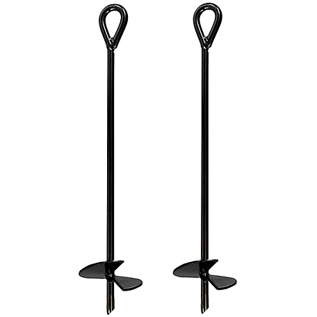 Ashman Heavy-Duty Ground Anchor 40-Inch in Length and 0.4 in. Diameter, Ideal for Securing Animals, Tents, 2 Pack