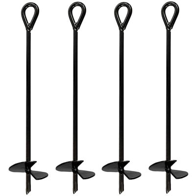 Ashman Heavy-Duty Ground Anchor 40 in. in Length and 10MM Thick in Diameter, Ideal for Securing Animals, Tents, 4 Pack