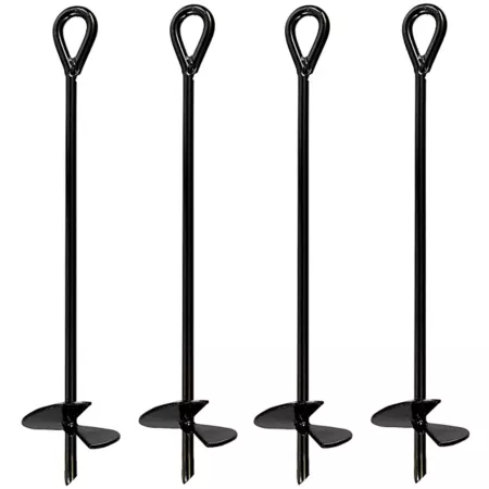 Ashman 40" Heavy Duty Ground Anchors 10mm Diameter Ideal for Securing Pets and Tents Pack of 4 Plant Stakes