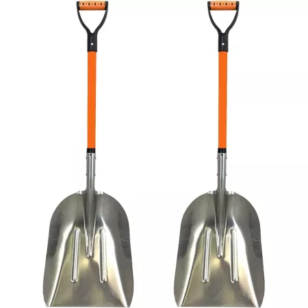 Ashman Large Head Aluminum Snow Shovel Lightweight and Multifunctional Durable and Sturdy (2 Pack) Snow & Ice Tools