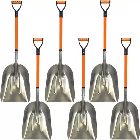 Ashman Large Head Aluminum Snow Shovel Lightweight and Multifunctional Durable and Sturdy 6 Pack Snow & Ice Tools