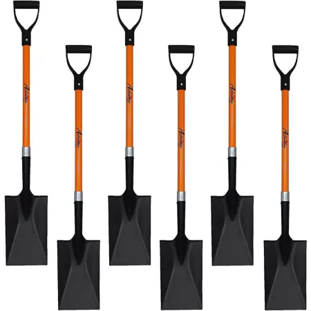 Ashman Spade Shovel (6 Pack) D-Handle Durable Handle Premium Heavy Duty Multi-Purpose Shovel Shovels & Digging Tools