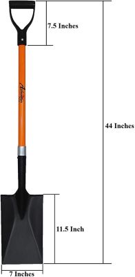 Image showing  32 in. Fiberglass Handle Heavy-Duty Premium Quality Multi-Purpose Spade Shovel, D Handle Grip, Durable Handle