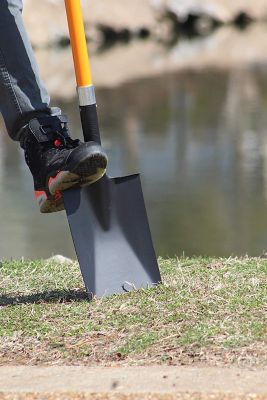 Image showing  32 in. Fiberglass Handle Heavy-Duty Premium Quality Multi-Purpose Spade Shovel, D Handle Grip, Durable Handle