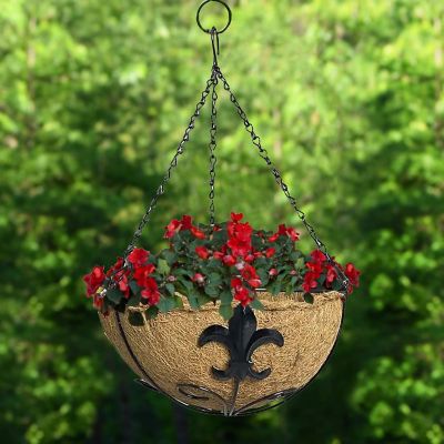 Image showing 4 th Ashman Plant Hanger Basket with Sword Design Hanging Flower Planter Basket, Ideal for Fences