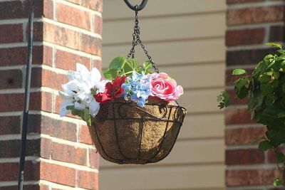 Image showing  Metal Hanging Planter Basket with Coco Coir Liner