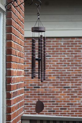 Image showing  Wind Chimes with 5 Brown Copper Vein Tubes, WCHIMEBLACK42-790