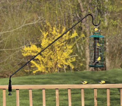 Image showing  Deck Hook 12MM Black (6 Pack) Super Strong 37-Inch Length for Bird Feeders, Plant Hangers, Hanging Baskets, Deck Railing