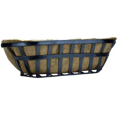 Image showing 6 th Ashman Metal Garden Trough Deck Planter with Coco Liners