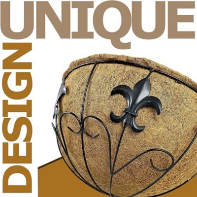 Image showing  16 in. Metal Hanging Planter Basket (2 Pack) with Coco Coir Garden Decoration Indoor Outdoor Hanging Baskets.