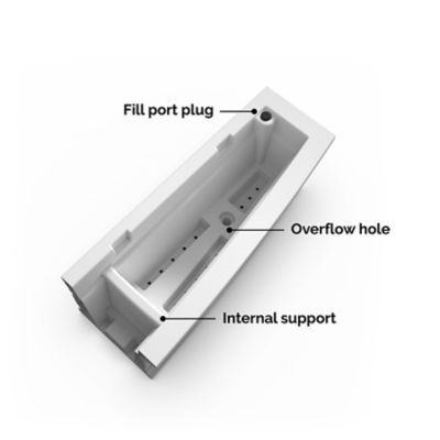 Image showing 4 th Mayne 6.5 gal. Plastic Nantucket Window Box Planter, 6 ft.