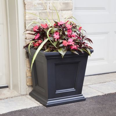 Image showing  4.5 gal. Plastic Fairfield Square Planter, 16 in.