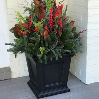 Image showing  4.5 gal. Plastic Fairfield Square Planter, 16 in.